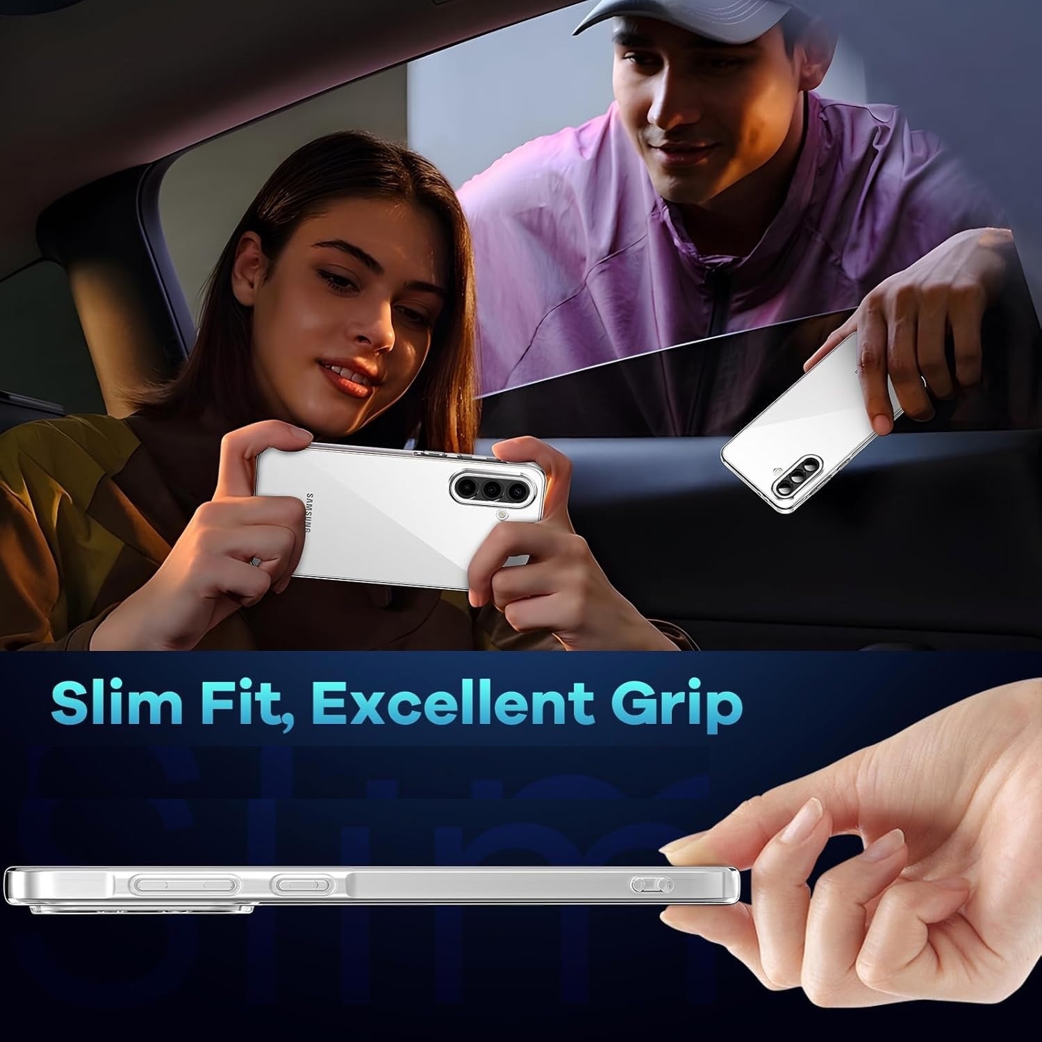 Husa pentru Samsung Galaxy A57 5G, Anti-Shock 1.5mm, cu protectie lentile, transparenta