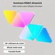 Модулна LED лампа PRAXELL® RGBIC Триъгълна, Комплект от 6 панела, Интелигентно управление с приложение Tuya, Дистанционно управление, Синхронизация с музика, Alexa/Google, USB, Адаптер за контакт, Органайзер за кабели