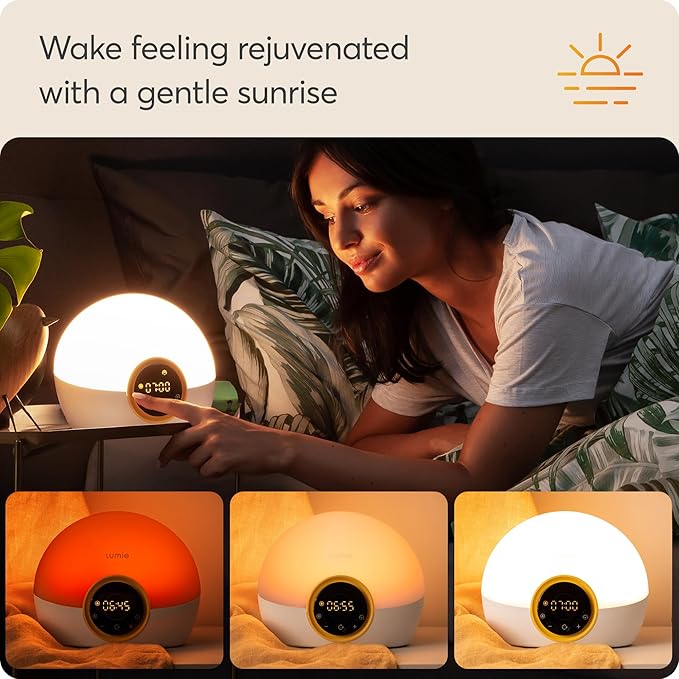 Ceas alarmă Lumie Bodyclock Rise 100, funcție răsărit și apus, alb