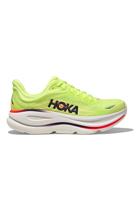 Hoka, Pantofi Bondi 9 pentru alergare, Negru/Portocaliu mandarina/Verde lime