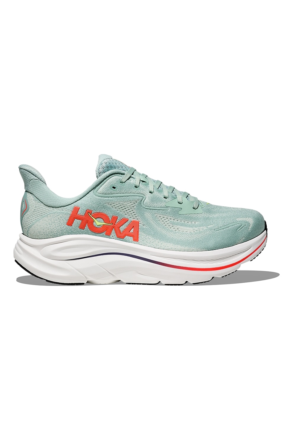 Hoka, Pantofi Clifton 10 cu logo pentru alergare, Verde persan, 9