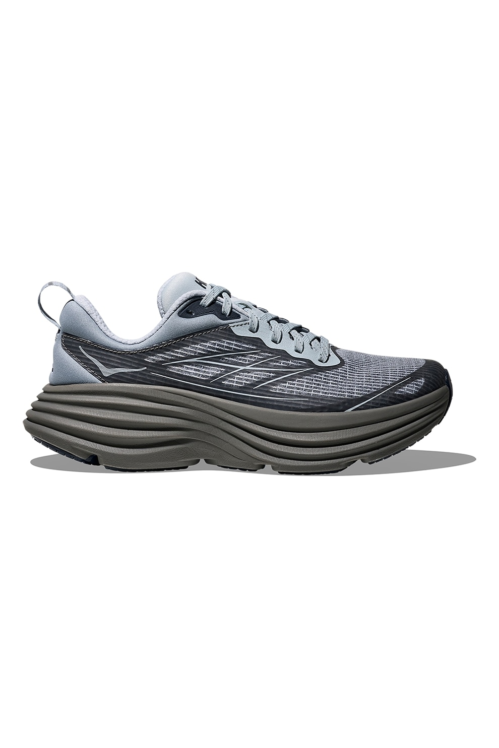 Hoka, Pantofi Bondi 8 TS Caged pentru alergare, Albastru prafuit, Gri inchis, 10