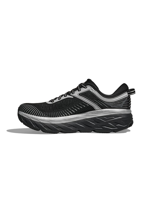 Hoka, Pantofi Bondi 7 din material textil pentru alergare, Negru/Gri