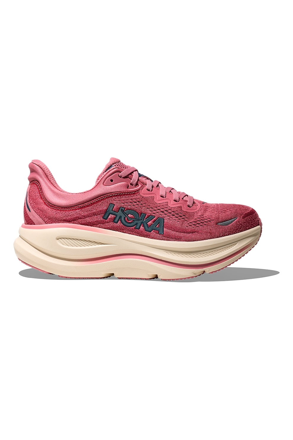 Hoka, Pantofi Bondi 9 cu garnituri din plasa pentru alergare, Coral, 6