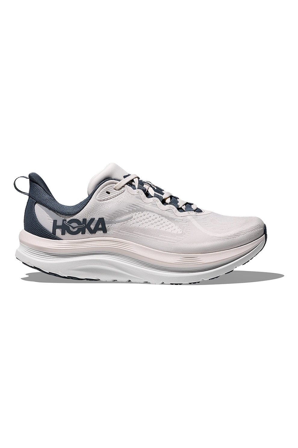 Hoka, Pantofi Kawana 3 din plasa cu detaliu logo, pentru antrenament, Albastru ultramarin, Alb murdar, 7