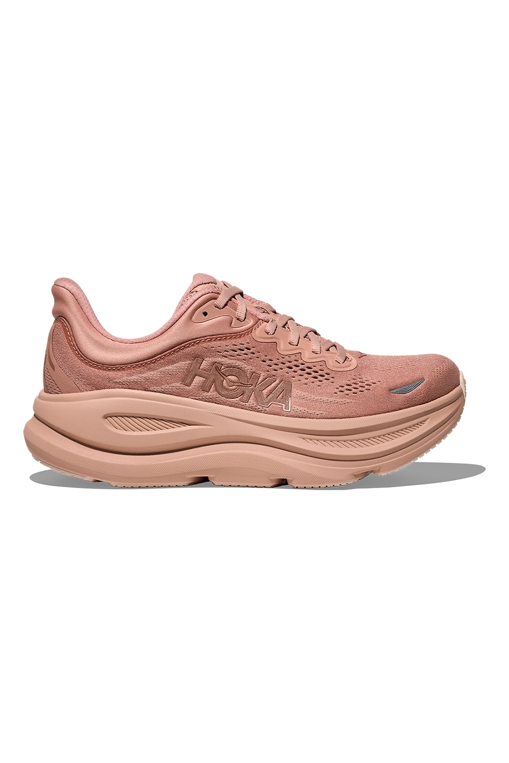 Hoka, Pantofi Bondi 9 cu garnituri din plasa pentru alergare, Roz prafuit, 6