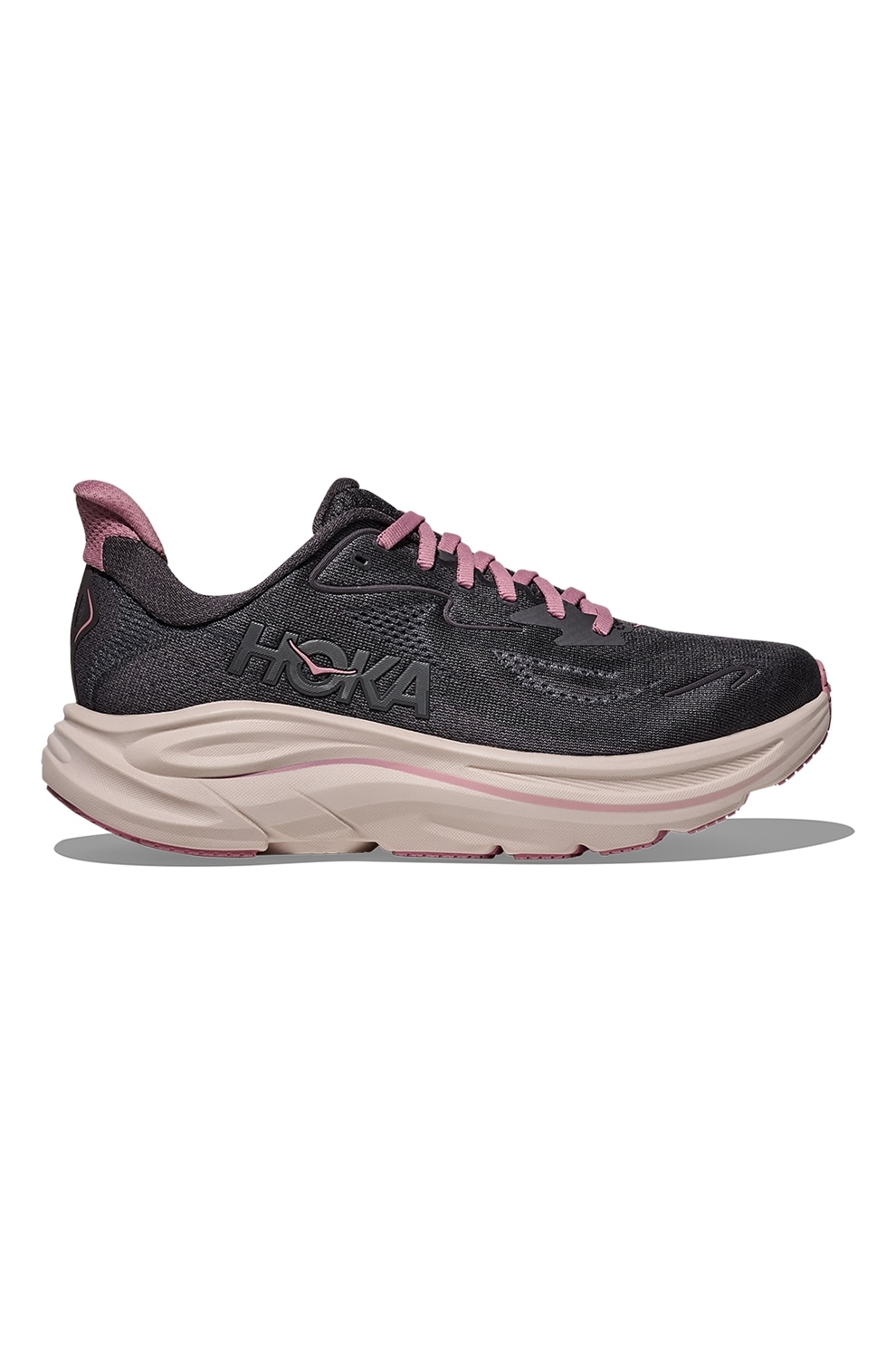 Hoka, Pantofi Clifton 10 cu logo pentru alergare, Lila, Gri antracit, 7