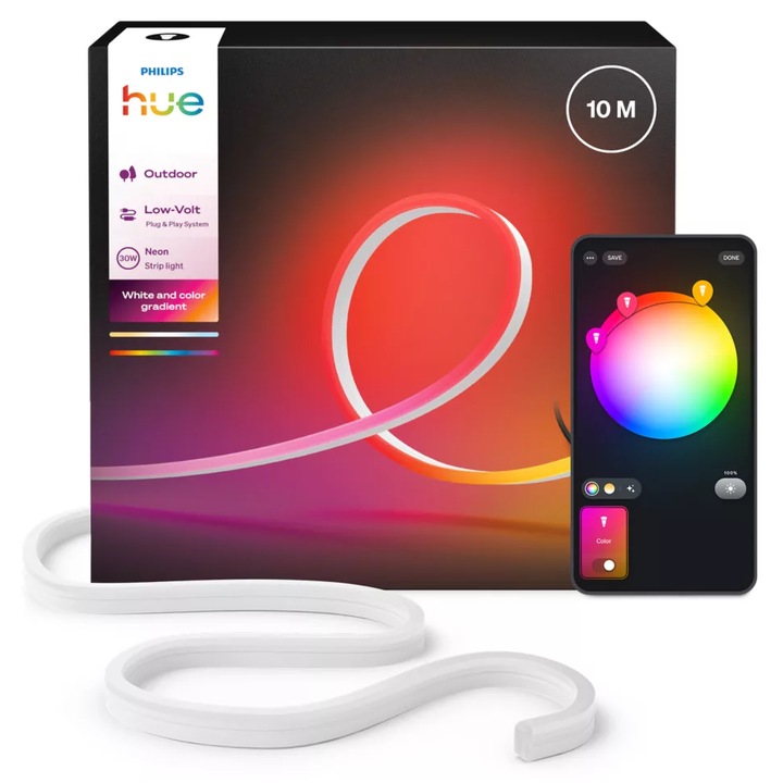 LED лента Philips Hue Neon, за външна употреба, 10м