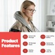 Aparat Profesional de Masaj Electric, Bedee, Functie Caldura, Intensitate Reglabila, Design Ergonomic, Miscari 3D, Portabil, Relaxare Musculara, Amelioreaza Durerea, pentru Spate, Gat, Umeri, Corp, Cervical, Lombar, Picioare, Gri