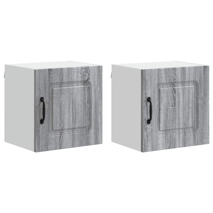 Dulap de bucatarie Kalmar vidaXL, 2 pcs Gri Sonoma 40 x 31 x 40 cm