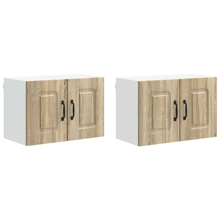 Dulap de bucatarie Kalmar vidaXL, 2 pcs Stejar Sonoma 60 x 31 x 40 cm