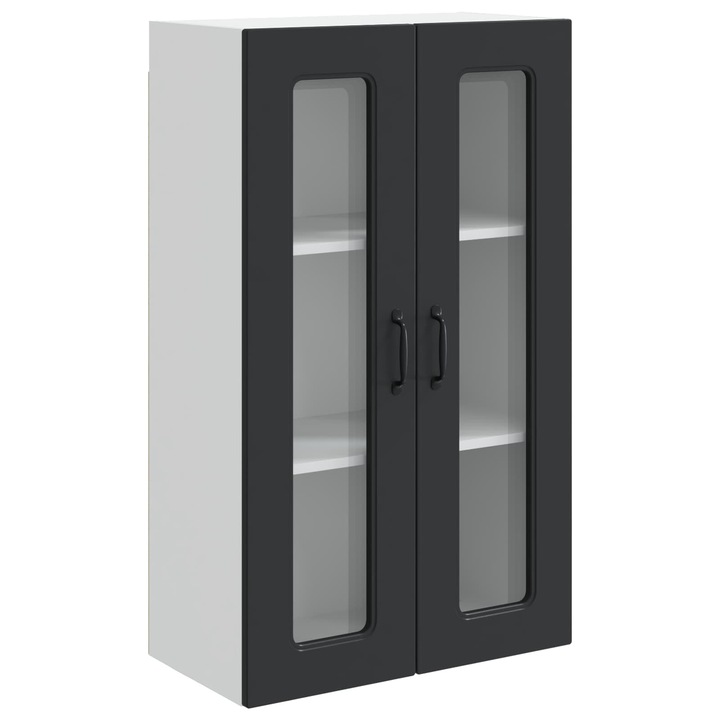 Dulap de bucatarie Kalmar vidaXL, Negru 60 x 31 x 100 cm Lemn compozit