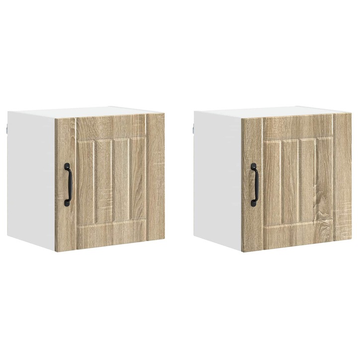 Dulap de bucatarie vidaXL, 2 pcs Stejar Sonoma 40 x 31 x 40 cm