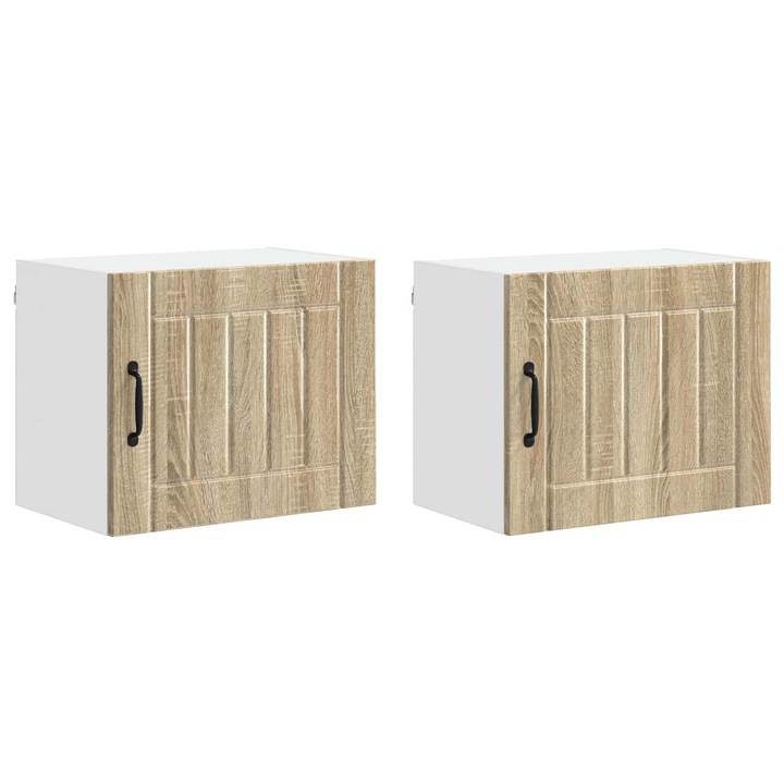 Dulap de bucatarie vidaXL, 2 pcs Stejar Sonoma 50 x 31 x 40 cm
