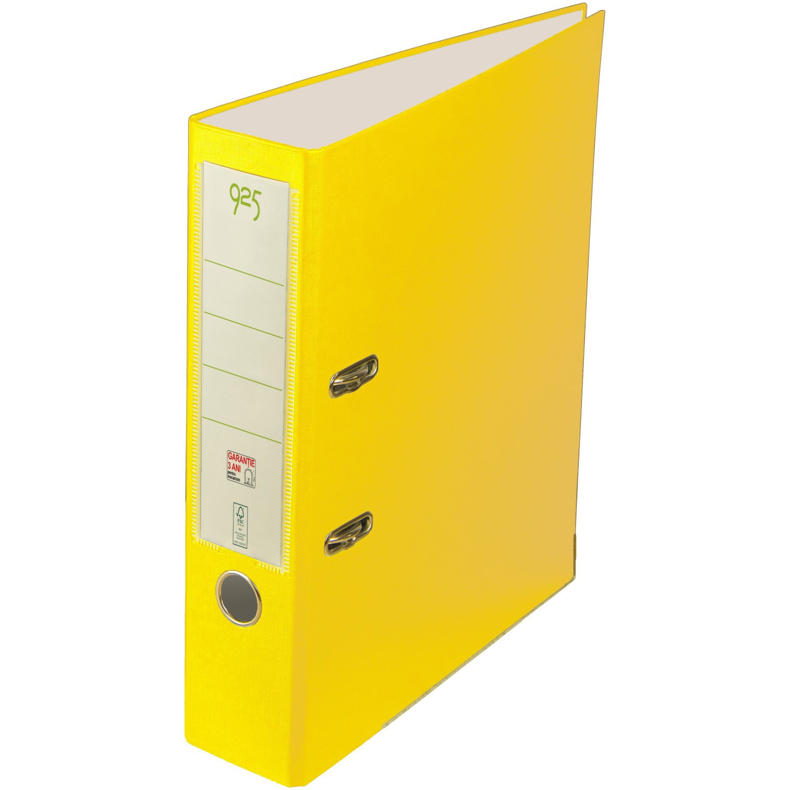 Biblioraft A4 PP 80 mm, Galben, 3buc/set