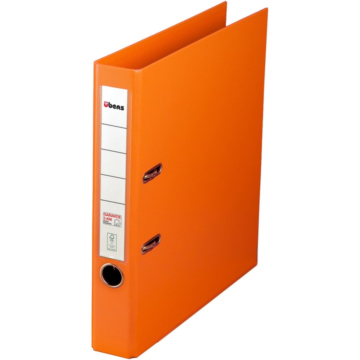 Biblioraft A4 PVC 50mm Ubers , Portocaliu , 3buc/set