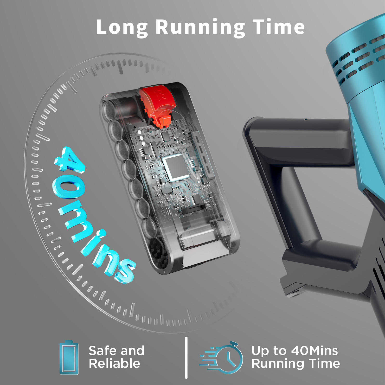 Aspirator Vertical Fără Fir YOUKUKE V18, 550W, 55Kpa, Ecran OLED Color, Autonomie 40 minute, Montare pe Perete, Alb