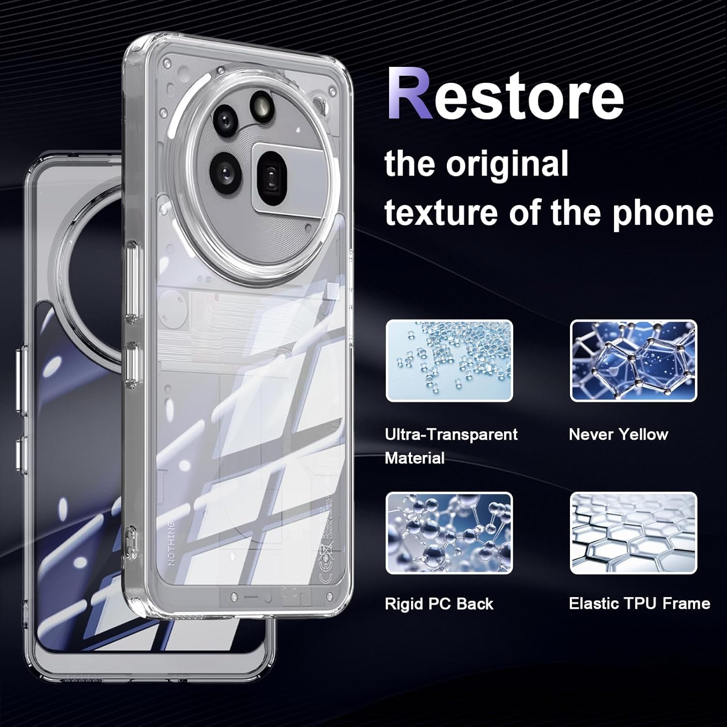 BestCase® Husa Clear Silicon pentru Nothing Phone (3a) Pro, Transparent