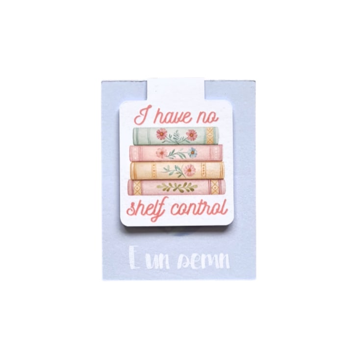 Control Semn Semn de carte magnetic handmade cu teanc de carti si mesaj in engleza ...