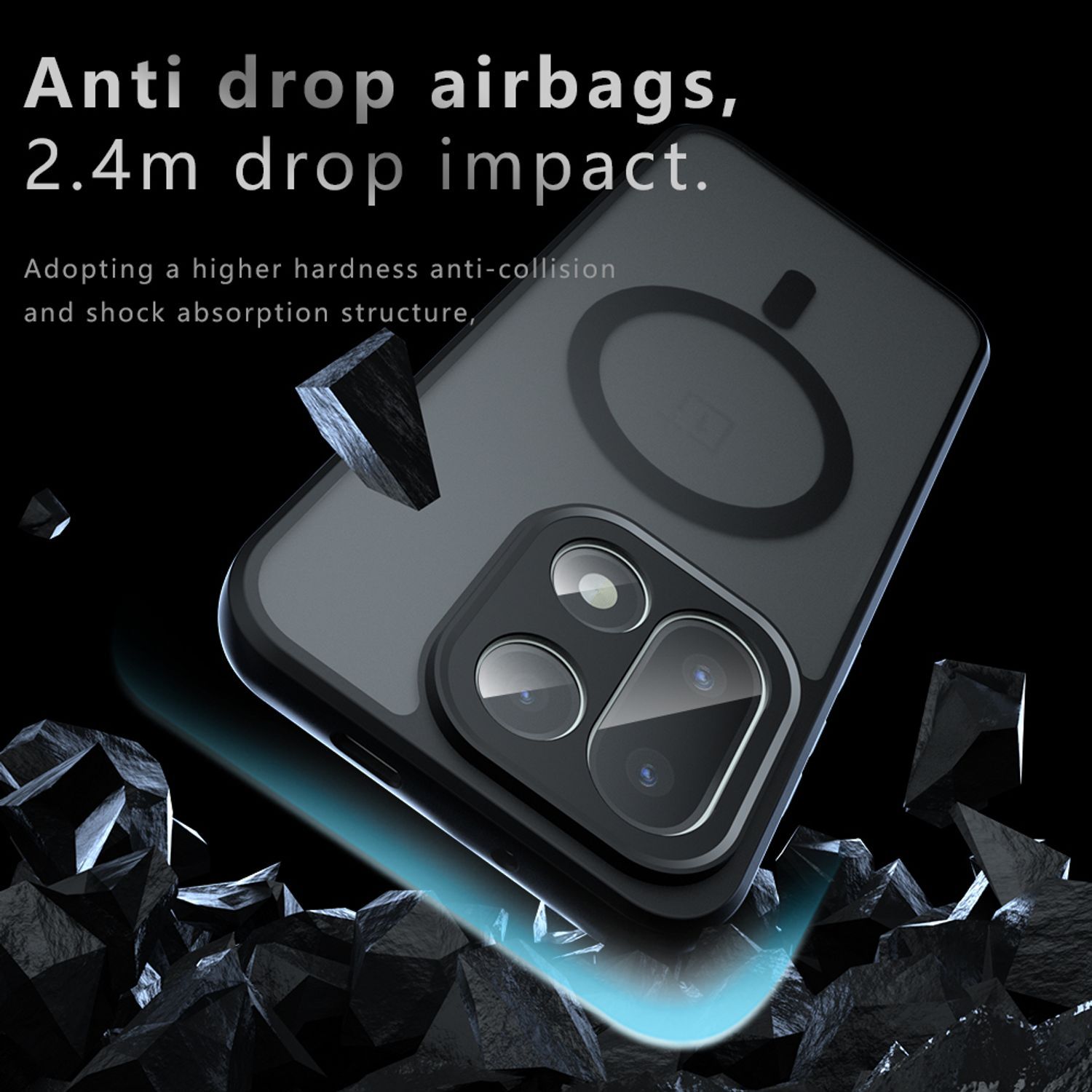 Husa pentru oneplus 15, Compatibila MagSafe, Anti-Shock Protection, TPU, negru