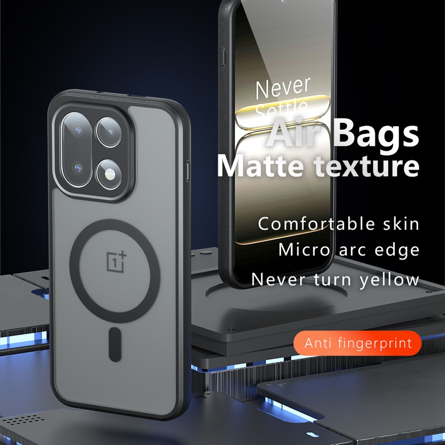Husa pentru oneplus 15, Compatibila MagSafe, Anti-Shock Protection, TPU, negru