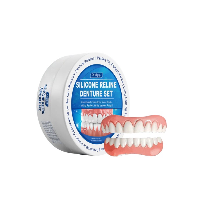 Kit proteze dentare, Oralhoe, material confortabil, utilizare zilnica