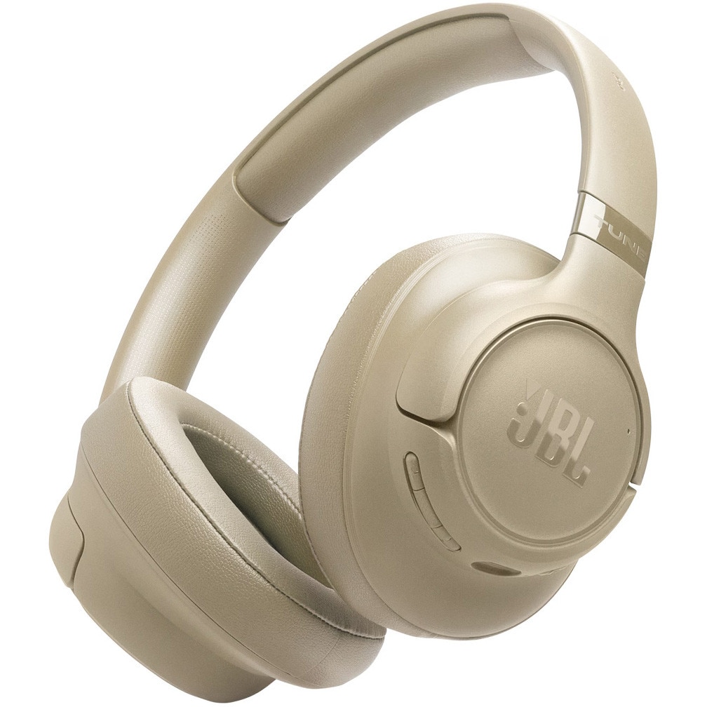 Casti over-ear JBL Tune 730BT, Pure Bass Sound, Bluetooth 6.0, Conectare Multi-Point, Redare pana la 76 h, Bej