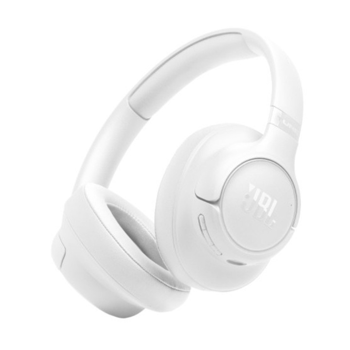 Слушалки Over-ear JBL Tune 730BT, Pure Bass Sound, Bluetooth 6.0, Multi-Point свързване, Автономност 76 часа, Бял
