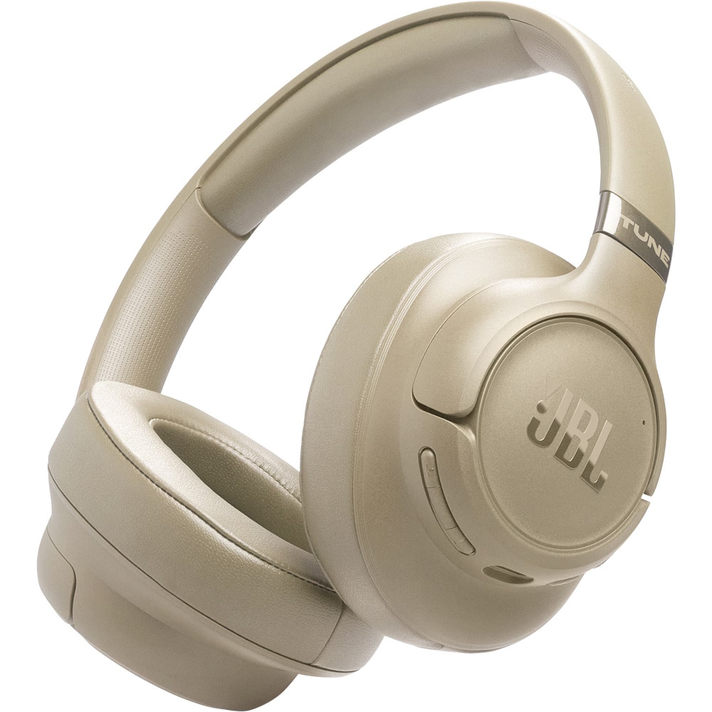 Casti over-ear JBL Tune 780NC, Adaptive Noise Cancelling, Hi-Res Pure Bass Sound, Bluetooth 6.0, Conectare Multi-Point, Redare pana la 76 h, Bej