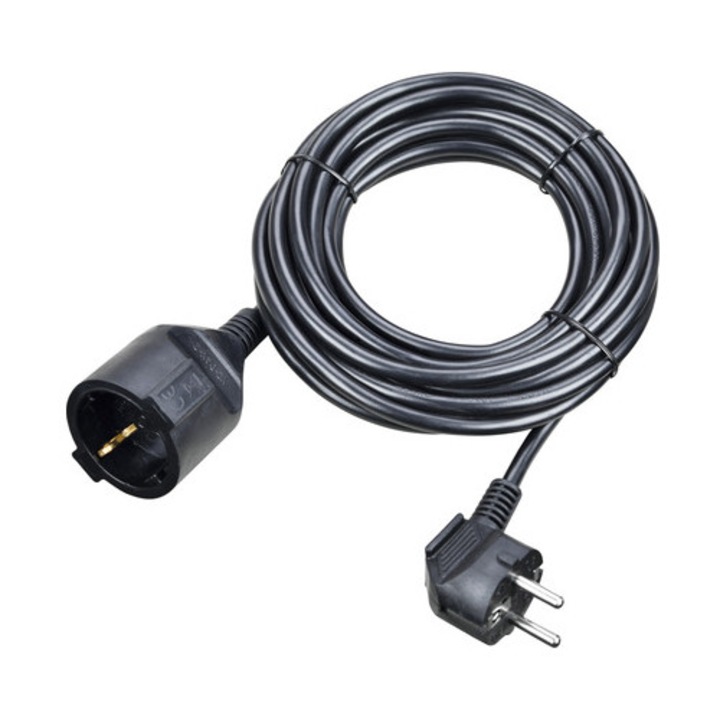 Hosszabbító 3m 3500W fekete, PVC kábel