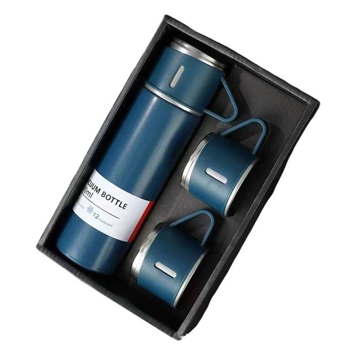 Set cani de ceai, albastru inchis, pentru barbati si femei