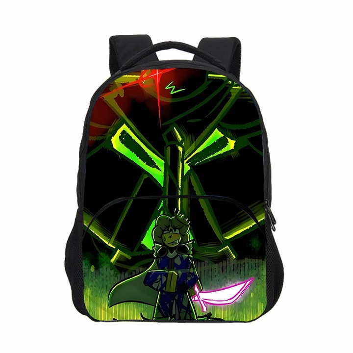 Iskolatáska 16 hüvelykes, Forsaken Gubby karakter, nagy kapacitású, többszínű, 40x30x15cm