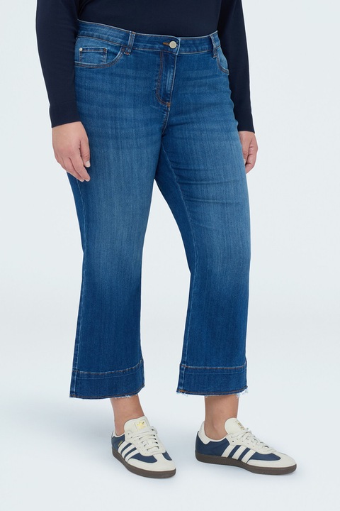 Fiorella Rubino, Blugi crop cu croiala bootcut, Albastru