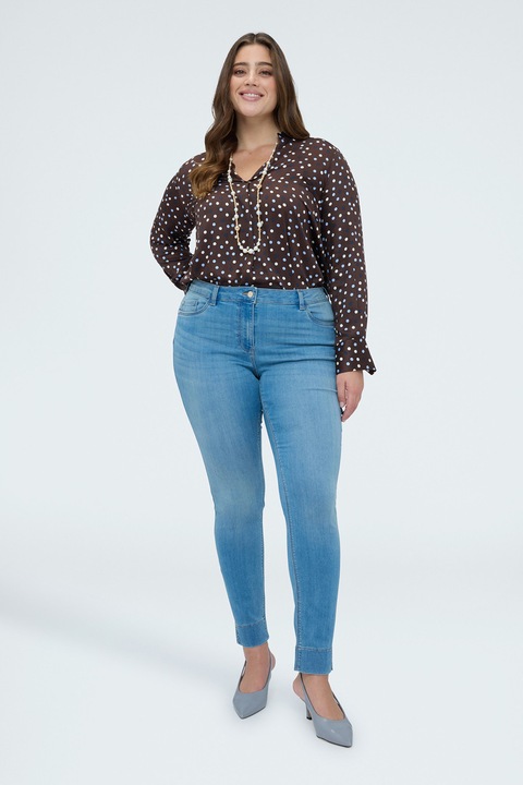 Fiorella Rubino, Blugi skinny cu model cu 5 buzunare, Albastru deschis