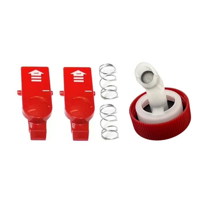 Kit de inlocuire cu clips de eliberare si arc pentru cap de aspirator Dyson V12s/V15s, rosu