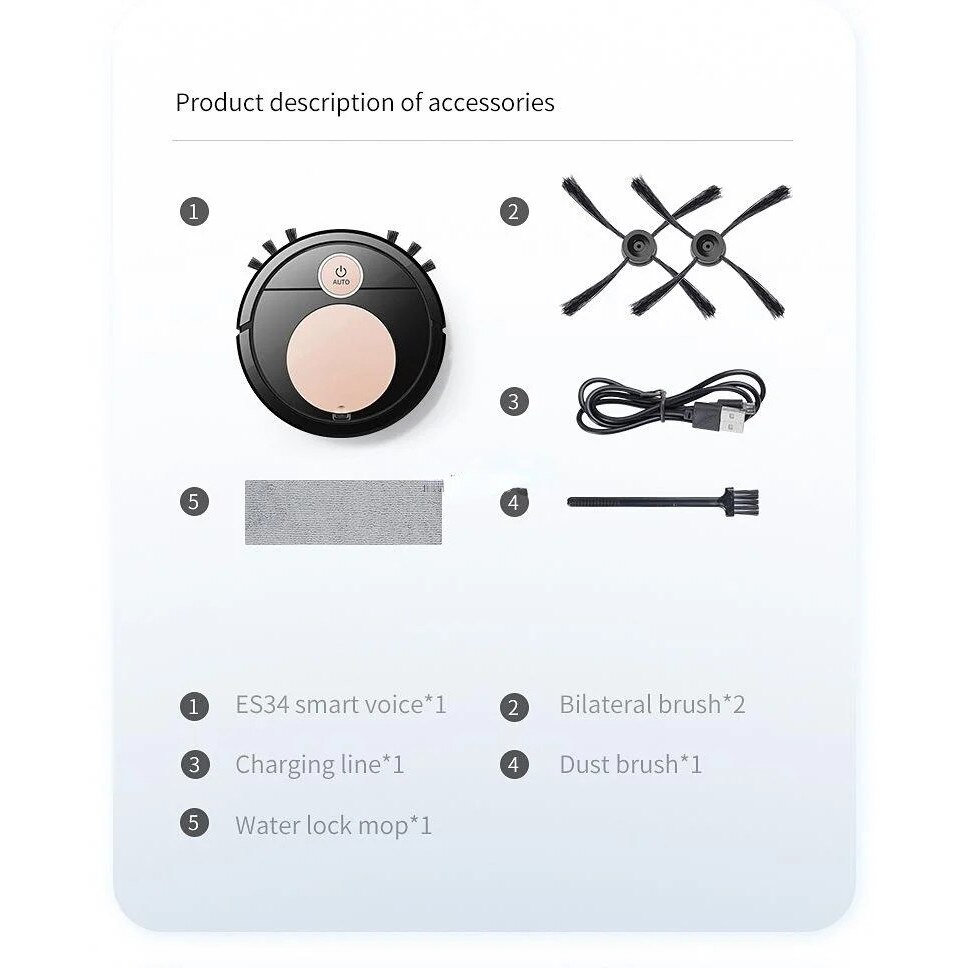 Aspirator robot 3 in 1, curatare inteligenta, control vocal, control de la distanta, multicolor