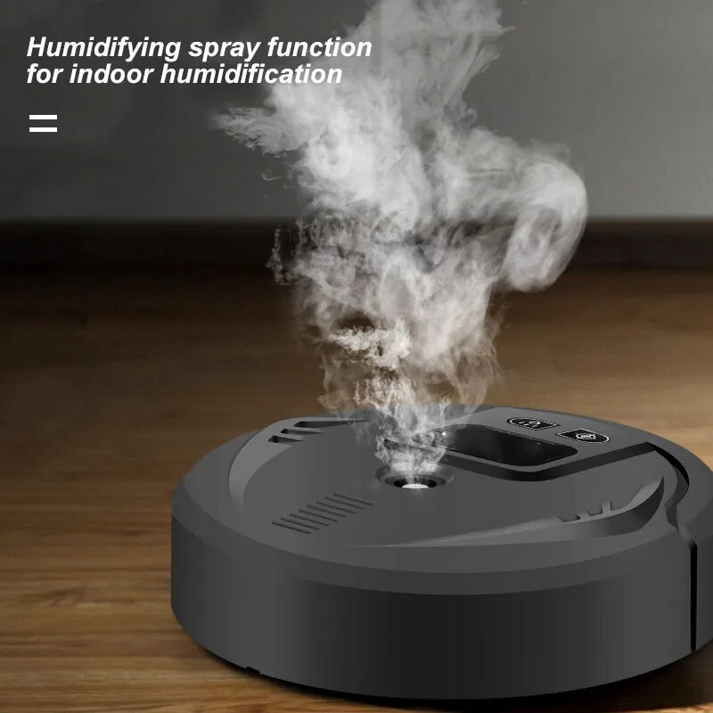 Aspirator robot automat, umidificator, curatare umeda si uscata, pentru acasa, 90-120mp, plastic reutilizabil