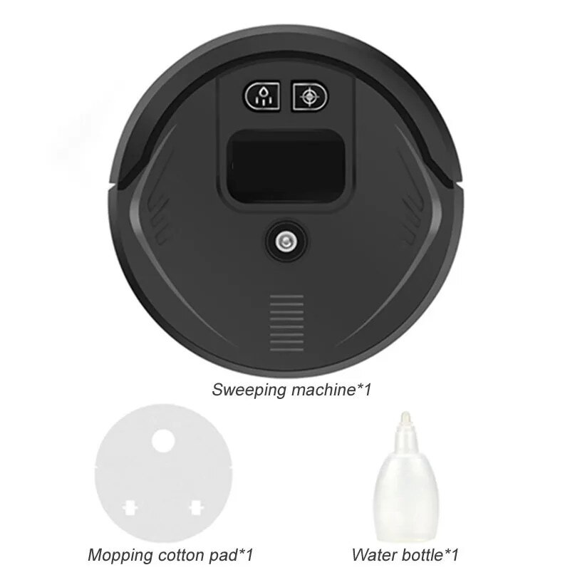 Aspirator robot automat, umidificator, curatare umeda si uscata, pentru acasa, 90-120mp, plastic reutilizabil