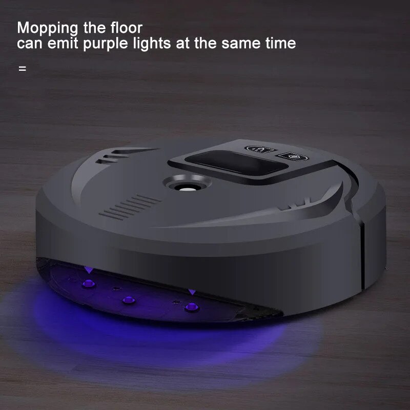 Aspirator robot automat, umidificator, curatare umeda si uscata, pentru acasa, 90-120mp, plastic reutilizabil