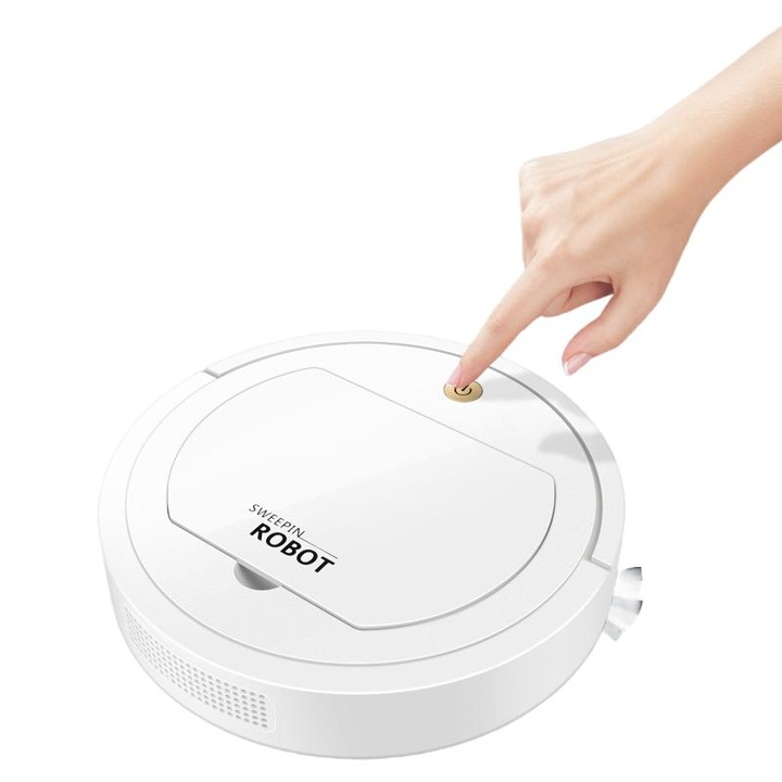 Прахосмукачка робот, против сблъсък, против падане, множество режими, бял