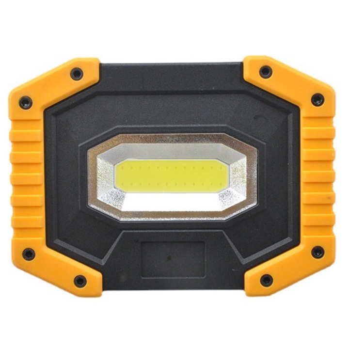 Hordozható LED reflektor, 30W, 2000 lumen, 3 világítási mód, vízálló, akkumulátorral