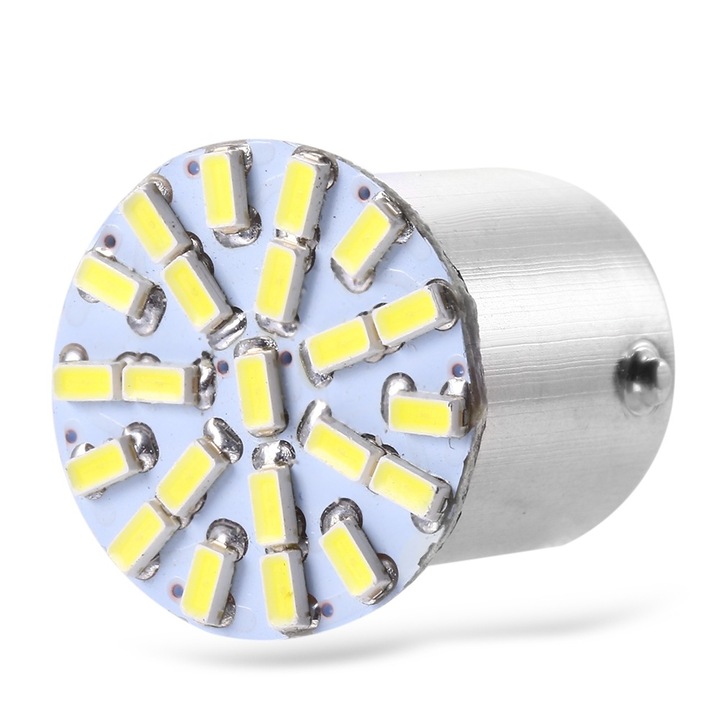 Lampa LED auto 1156 BA15S 22SMD, alb, 12V, 1 buc