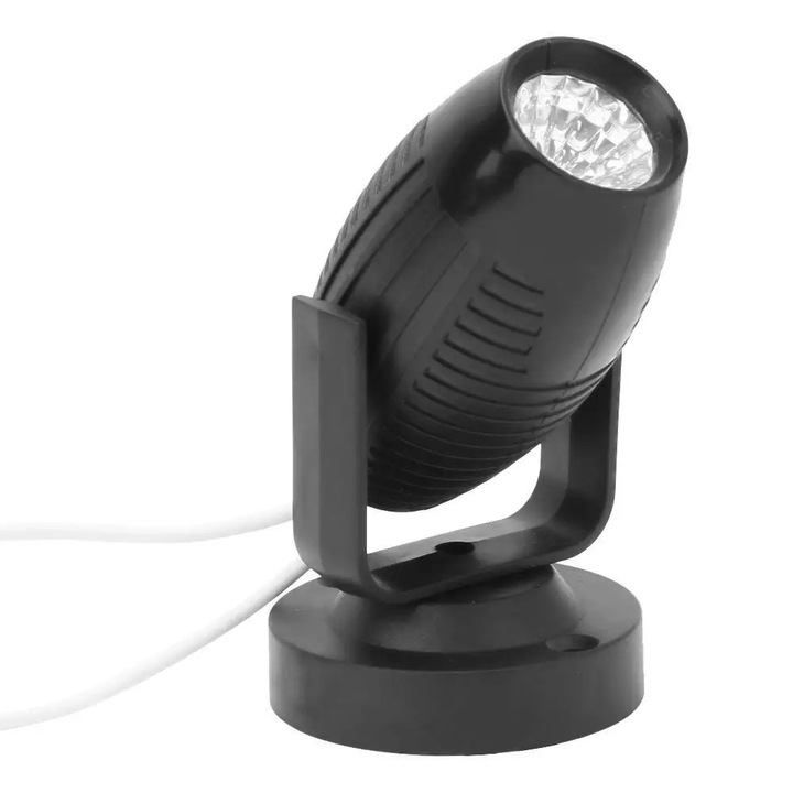LED прожектор за сцена 360°, черен, 1W, 45x85мм
