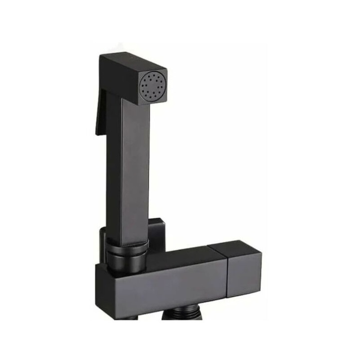 Fali bidé spray készlet WC-hez, fekete, sárgaréz, személyes tisztaság és higiénia