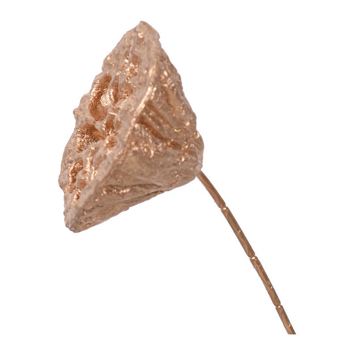 Set 2 bucati flori artificiale, roza aurie, decor pentru evenimente, PVC