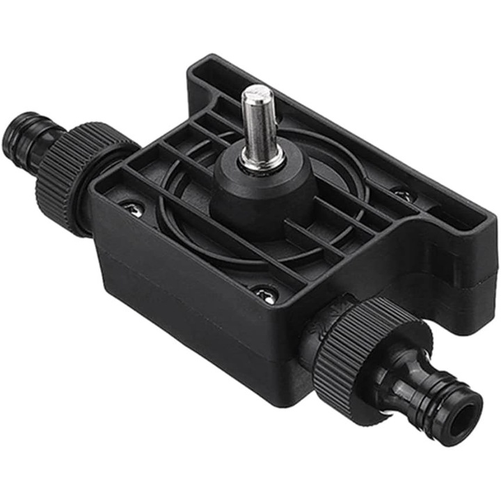 Pompa de apa portabila pentru bormasina electrica, capacitate mare, 64x106x37mm, neagra, set cu 2 conectori