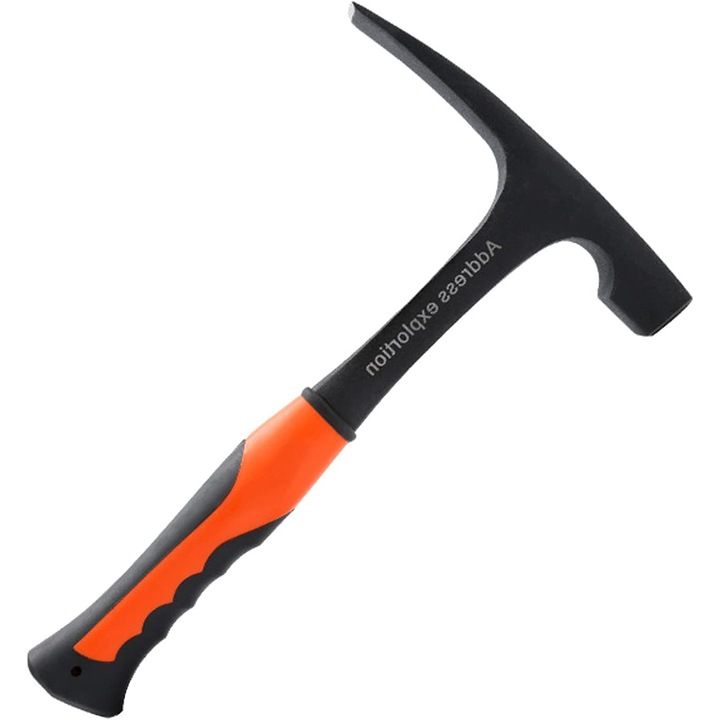 Geológiai kalapács lapos fejjel, szén, csúszásmentes, 1 darab