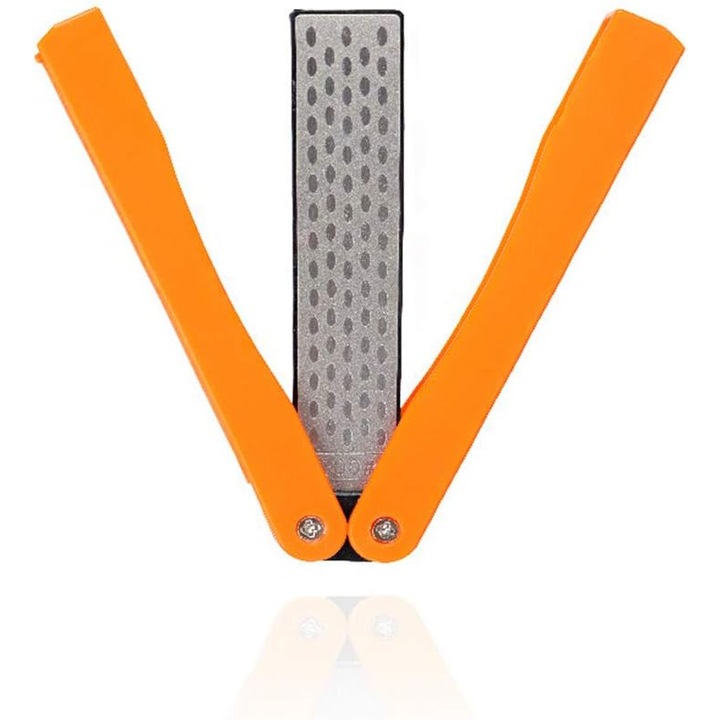 Ascutitoare cutite, dubla fata, portabila, 400/600, portocalie, 12.5x3.2x1.5cm