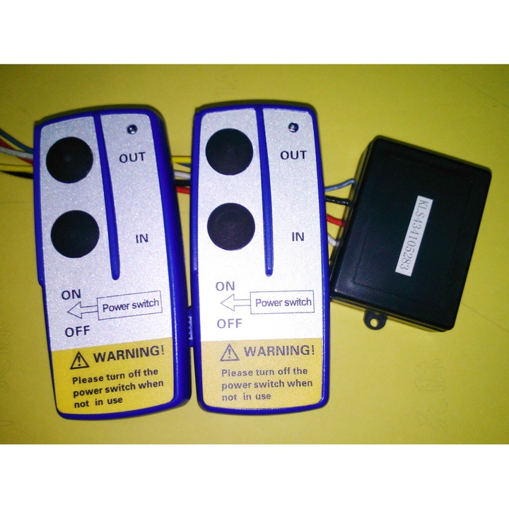 Kit telecomanda wireless pentru troliu 12V, 2 telecomenzi, 100ft, 17,000 lbs