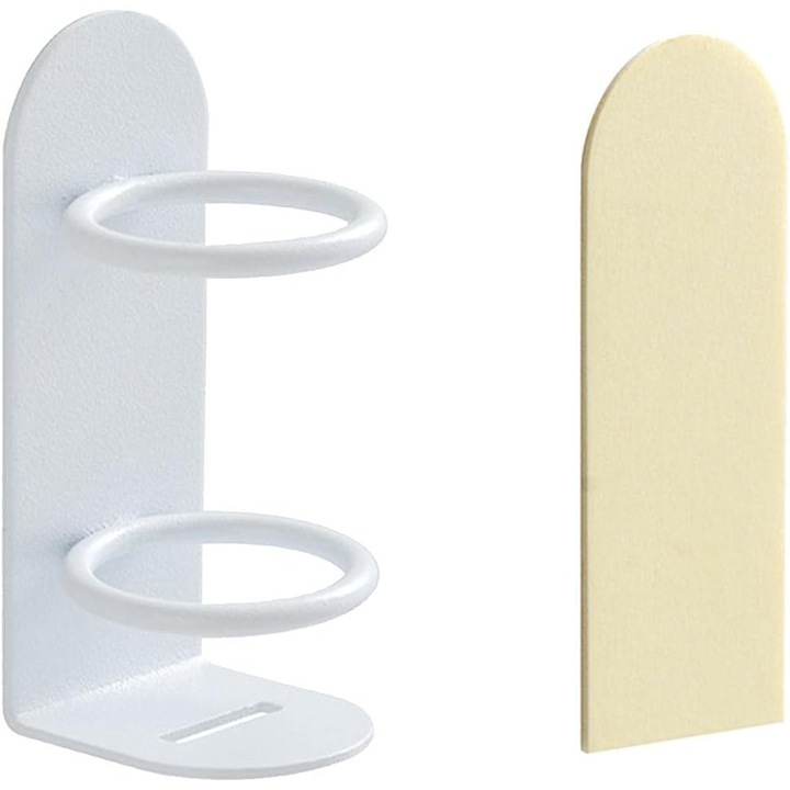 Suport de periuta de dinti montat pe perete, autoadeziv, pentru periute electrice, material ABS, diametru marit
